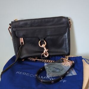 Rebecca Minkoff Mini MAC Bag In Black / Rose Gold